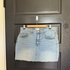 Mini Light-Wash Jean Skirt